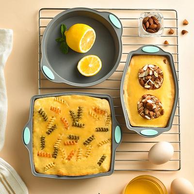 Силиконовая форма для хлеба и кексов, термостойкая сковорода для духовки, антипригарная кухонная форма для выпечки, набор форм для торта, 3D форма для торта, инструмент для выпечки хлеба