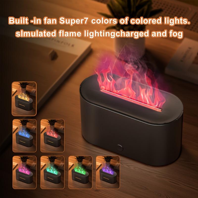 New Flame Air Humidifier Aroma Diffuser 160mL Ultrasonic Cool Mist Maker Fogger Led Essential Oil Simulation Flame Lamp Difusor