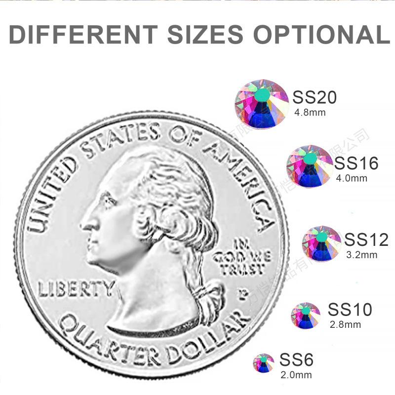 Крупная упаковка Единообразная имитация стекла Австрийский горячий бриллиант, Дно с термоклеем Сделай сам Одежда Обувь и Головные уборы Ювелирные изделия Стразы