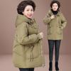 Модное зимнее пуховое хлопковое пальто для женщин старше пятидесяти, толстая теплая стеганая куртка, стильная верхняя одежда для дам среднего возраста