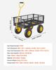 Steel Garden Cart 500lb Capacity Heavy Duty Yard Wagon Cart 10in Tires