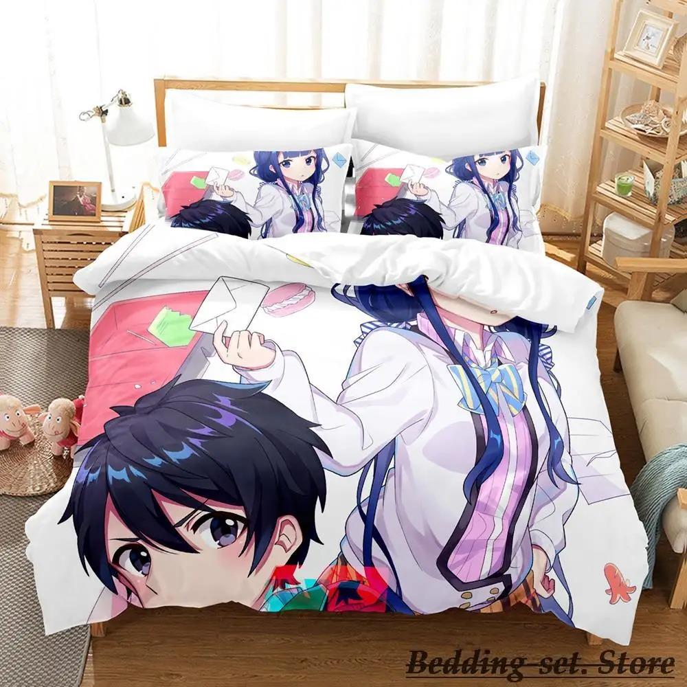 Masamune kun no Revenge Комплект постельного белья Single Twin Full Queen King Size Комплект постельного белья Adult Kid Bedroom Duvetcover Sets Anime Bed