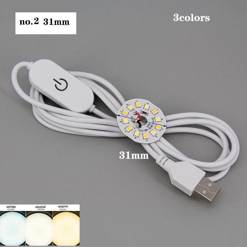 1,5 м 31 мм 44 мм DC 5 В 3 Вт USB светодиодные фонари 2835 чип диммер 3 цвета ночник для чтения доска настольная книга планшет лампа сенсорный выключатель