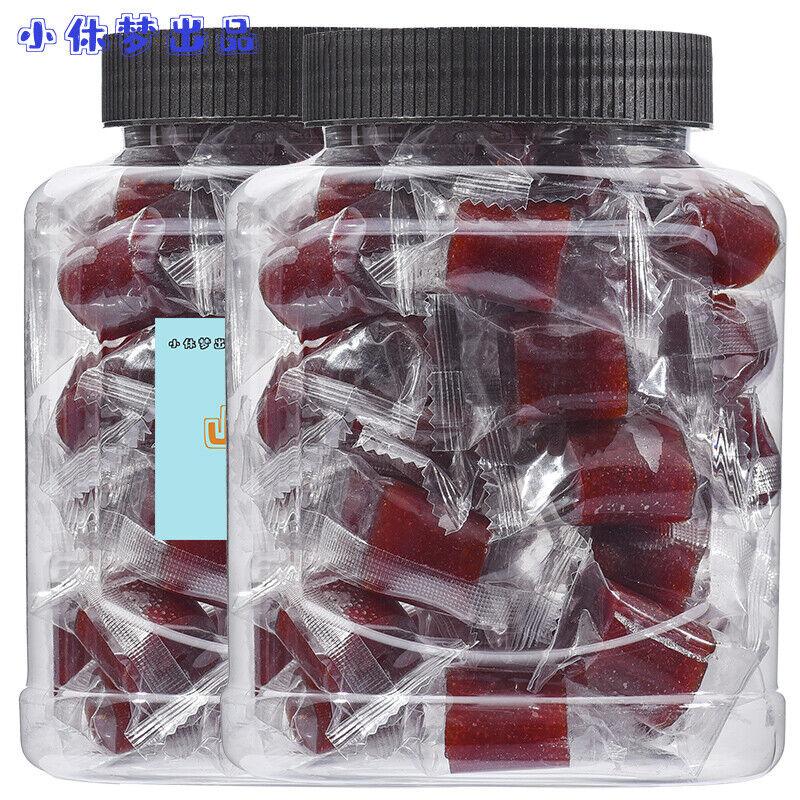 Рулет из боярышника 500г Фруктовая кожура Боярышник Сухой торт Закуска для детей Вкусная еда