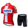 Cycling Team Club Short Sleeve Jersey Bike Riding Roller Skating Running Outdoor Sports Quick Dry Stretch Fabric Unisex