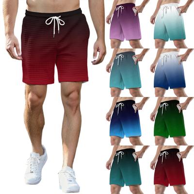 Мужские модные спортивные шорты с принтом, эластичный пояс, карманы, спортивные шорты