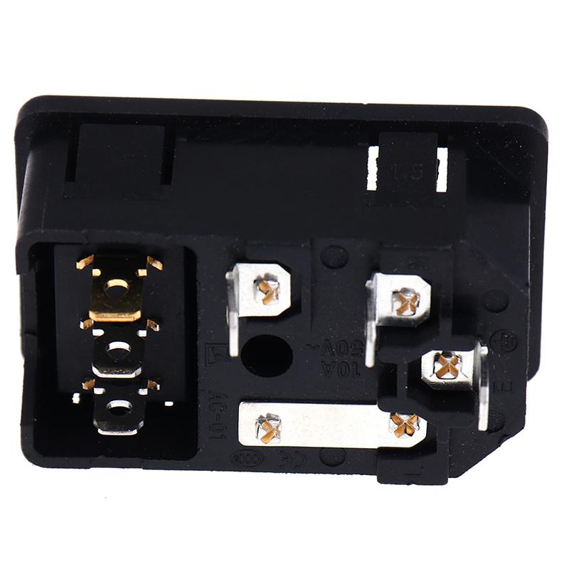 Входная розетка с предохранителем 10A 250V 3-контактный IEC320 C14 Ad