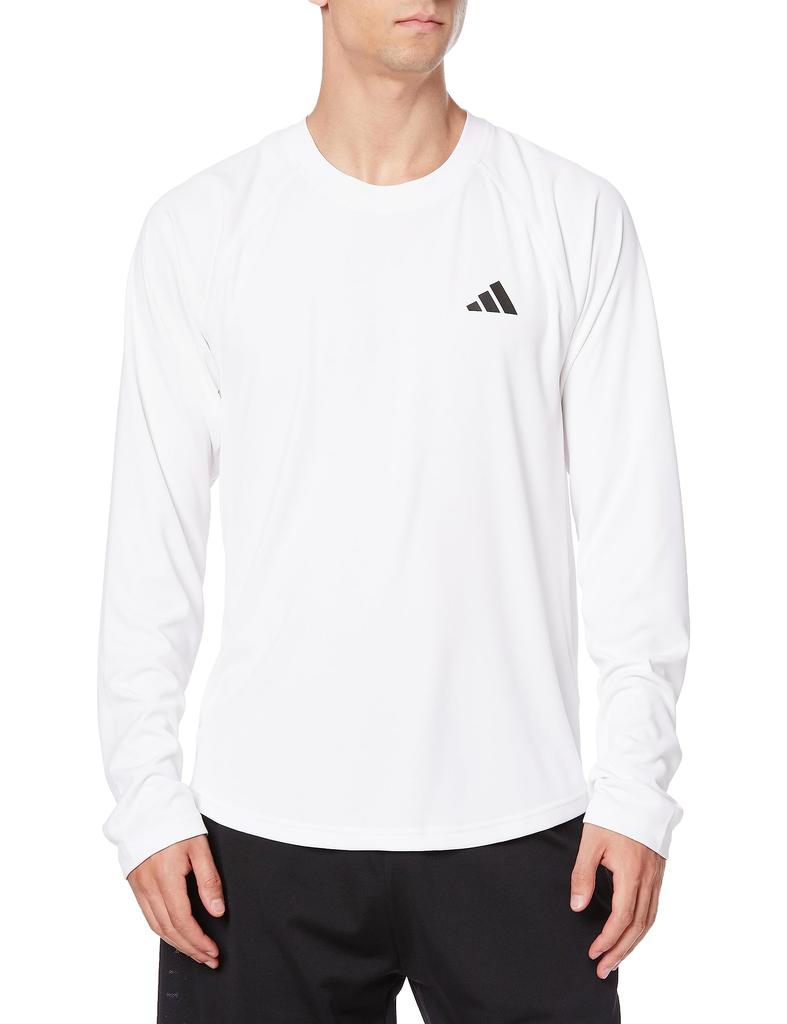 Adidas Long Sleeve Club Tennis White Size BVK34 Men's T-Shirt, (IJ4907), M,