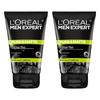 L'Oréal Мужской очищающий гель для лица с углем для контроля жирности (2x100мл)