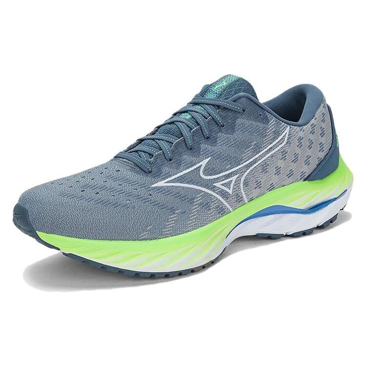 Mizuno Сетчатые шнурованные туфли с круглым носком, плоские, низкие, повседневные, мужские, повседневные туфли, серые J1GC2313