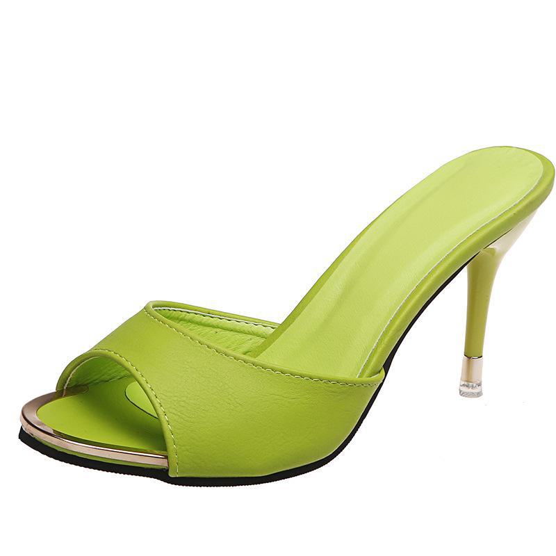 Summer Candy Color Open Toe Stiletto Sandals Womens Fashion High Heels Party Dress Shoes