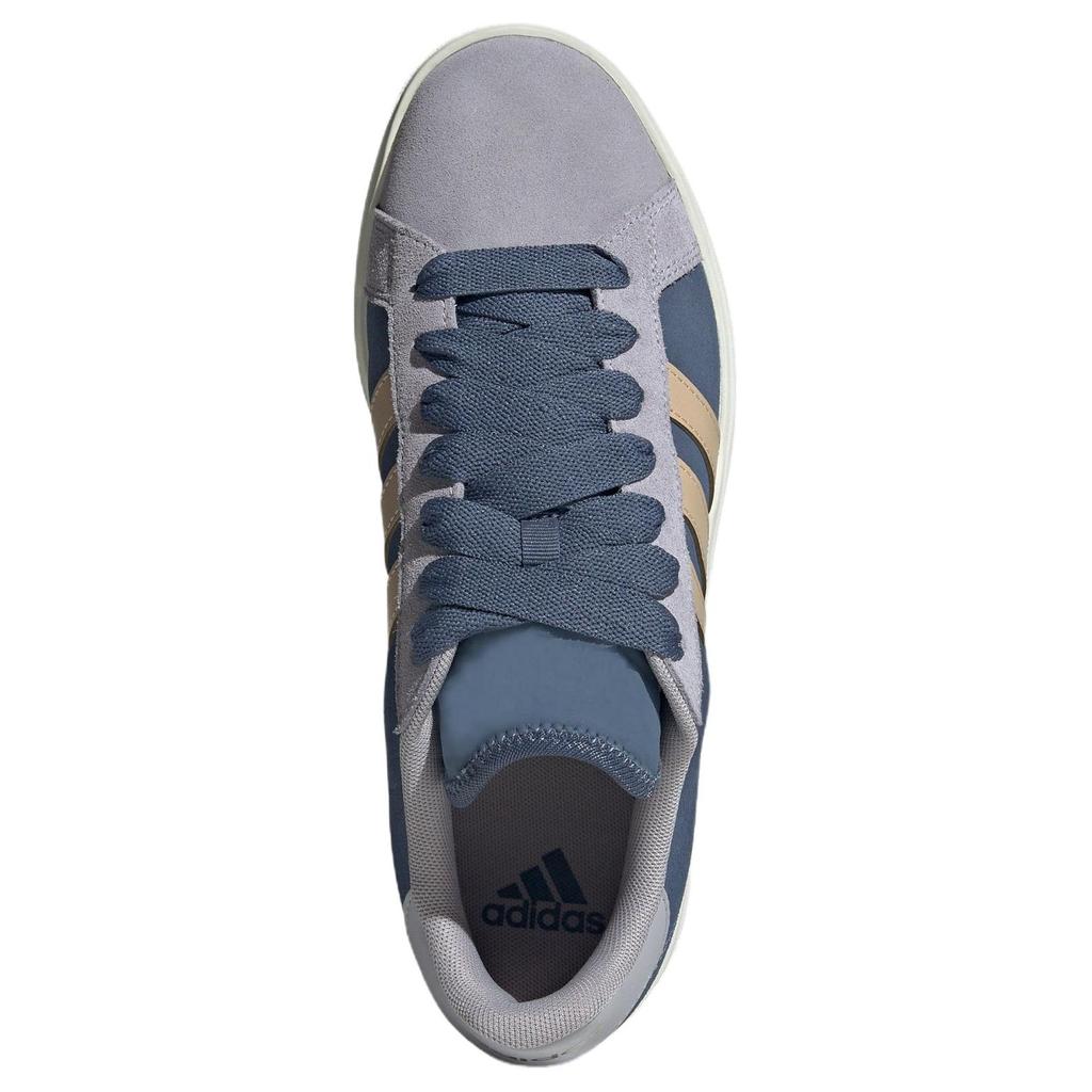 Adidas Grand Court Base 00-х Удобные Универсальные Прочные Низкие Кроссовки Унисекс Кроссовки Серые Синие KK1405