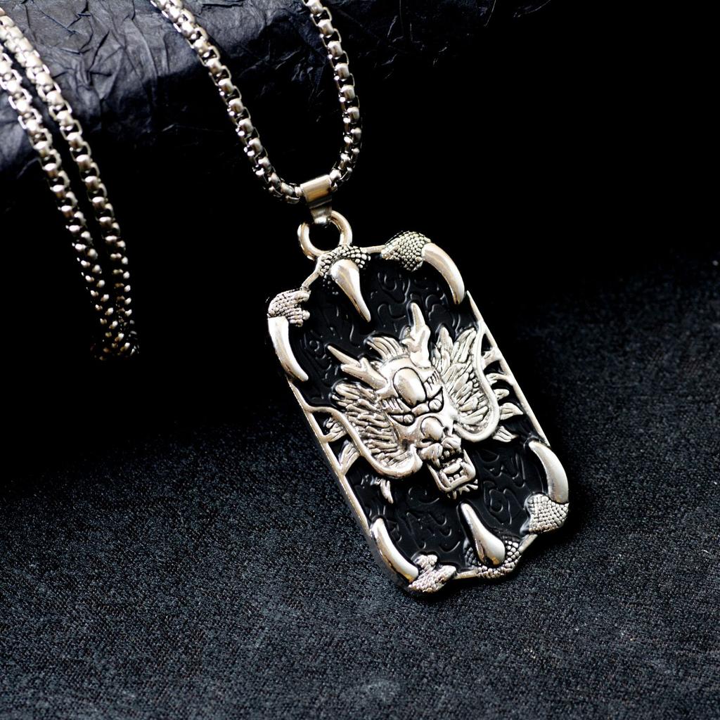 Ожерелье Года Дракона, Ювелирные изделия, Бренд Dragon Jun, Мужская цепочка для свитера, Хип-хоп трендовое ожерелье, Ожерелье в китайском стиле