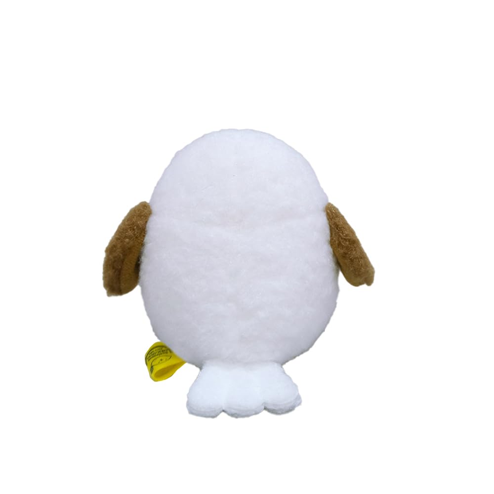 SunLemon Powabiyori Owl WH Small Plush Toy, 10x10x9cm, Fluffy Animal, Cute Bird, Soothing, Wool-Like Fabric, P-1613
