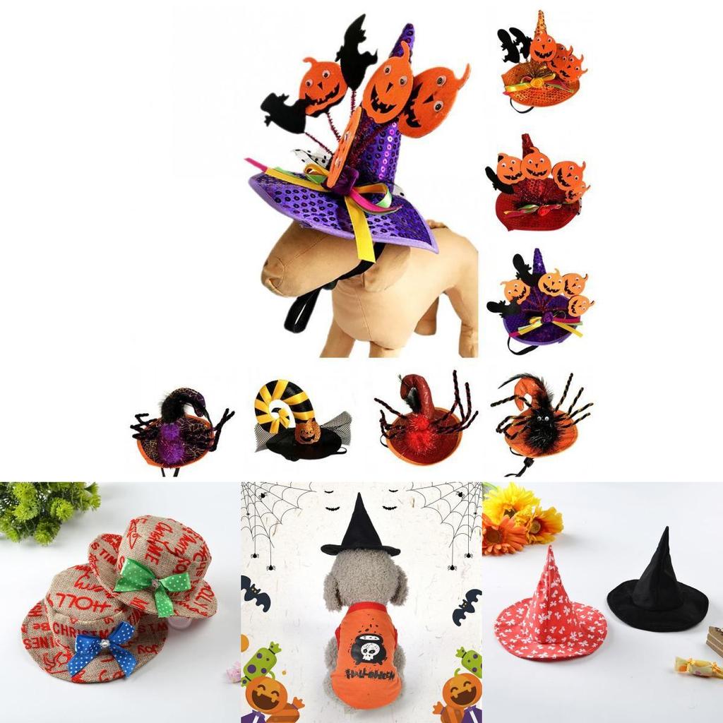 Halloween Hat Witch For Dog Cat Pet Party Fancy Dress Up Costume Accessories