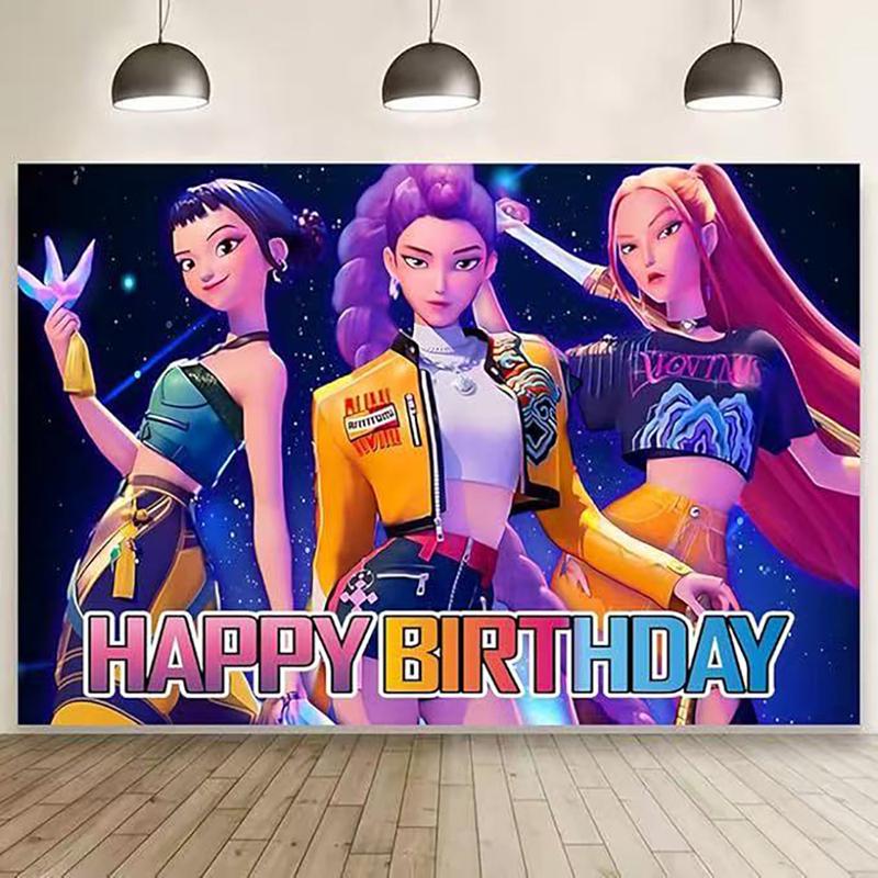 Kpop Охотники на Демонов Saja Boys День Рождения Фото Фон Девочки Мальчик С Днем Рождения Фон Реквизит для Фотосъемки