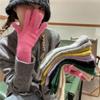 Solid Color Flannel Gloves Warm Full Finger Mittens Breathable Winter Women Gloves  Daily Use