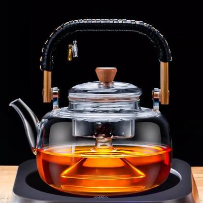 GIANXI 900 мл стеклянный чайник для чая китайский чайник с деревянной ручкой, устойчивый к высоким температурам, впитывающий утолщенный чайное полотенце