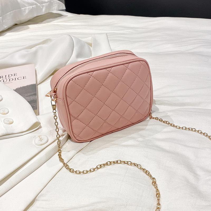 Women's Bag Spring and Summer New Fashion Messenger Bag Street Trend Plaid Chain Shoulder Bag