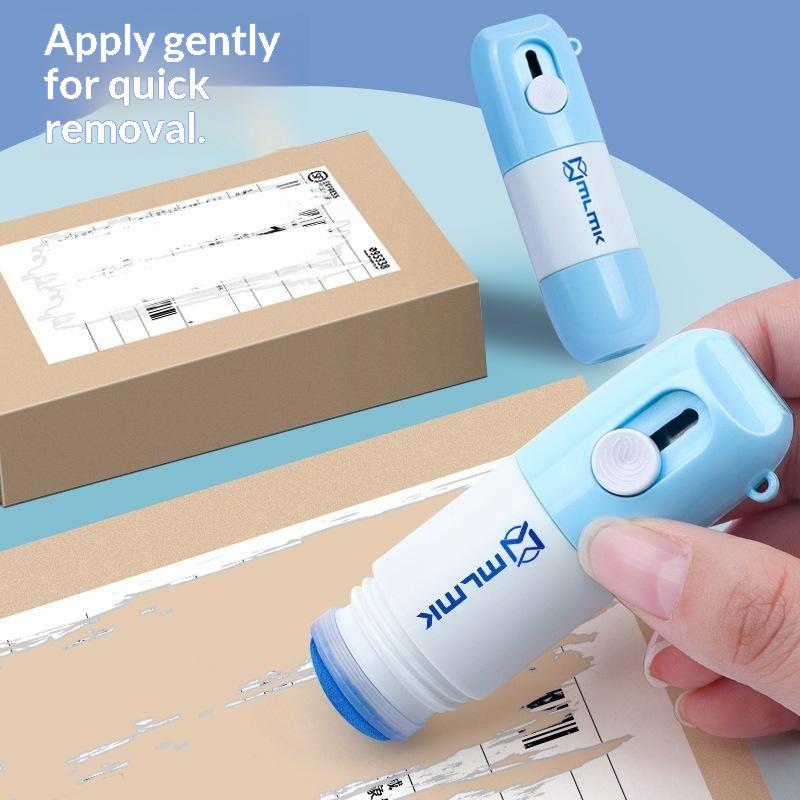 Eco-Friendly Thermal Paper Correction Fluid with Unboxing Knife Durable Privacy Eraser for Shipping Parcel Travel Daily Use