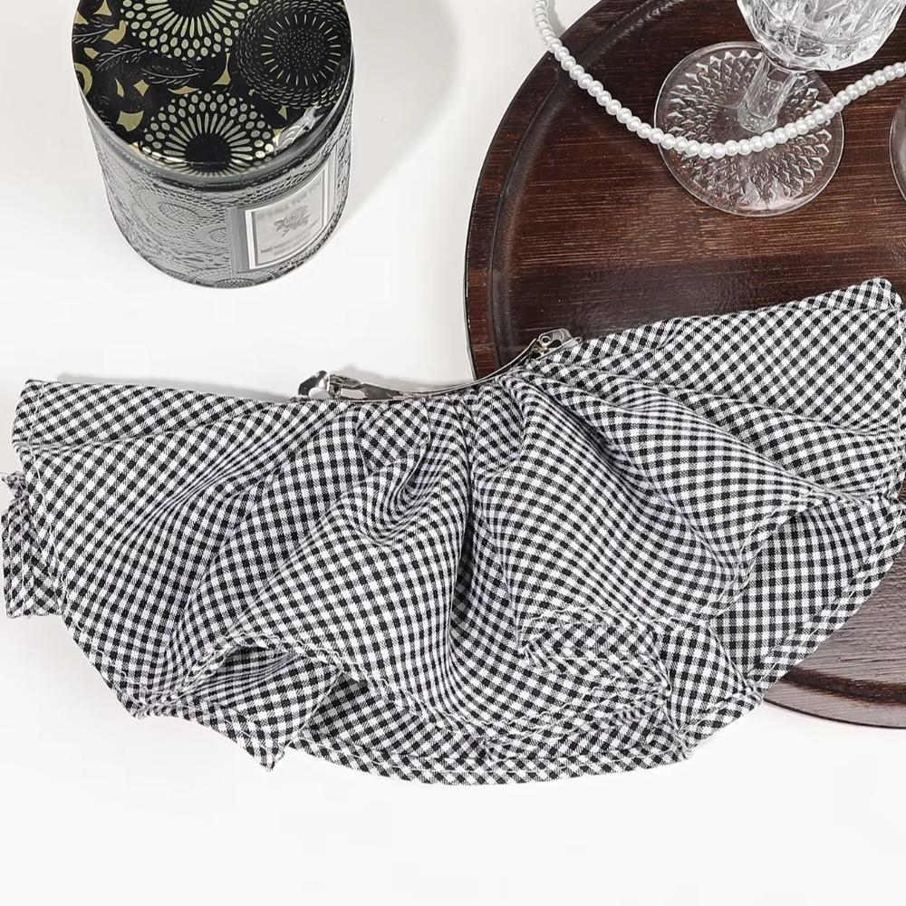 Double Layer Checkered Hair Clip Bow Oversized Hair Scrunchies Women Hair Ropes  Hair Rubber Bands