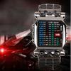 Прямоугольные часы Регулируемые Пластиковые Креативные Светодиодные Цифровые Часы с Матрицей Чисел для Мальчиков