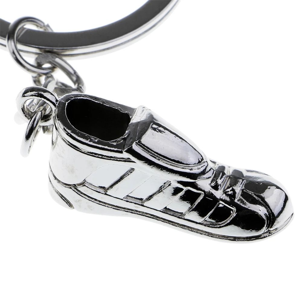 Steel Football Ball Sport Hanging Keychain Football Key Chain Metal Chain Soccer Shoes Key Rings
