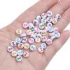 500G Acrylic Colorful A-Z English Letter Beads Flat Round Alphabet Beads For Jewelry Making DIY Couple Friendship Bracelet Necklace