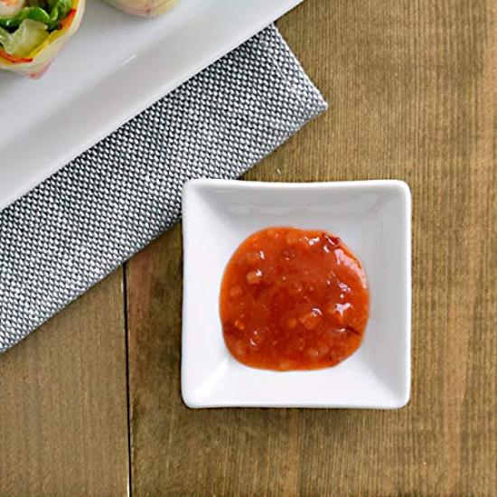 East Original Square Plates Set of 5 White Small Square Soy Sauce Dishes (SS) (STUDIO BASIC) - Plates, Plates, Plates,