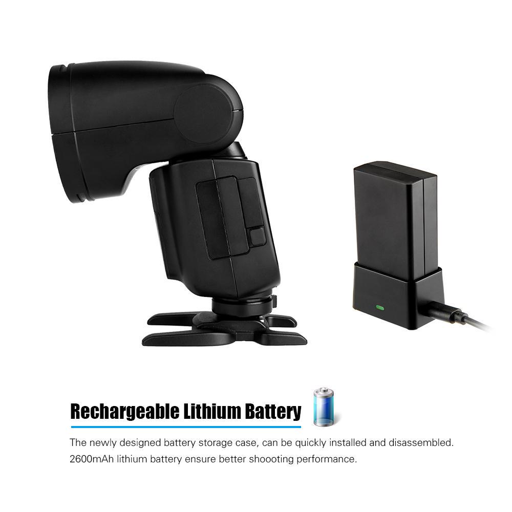 Godox V1C Профессиональная вспышка для камеры Speedlite Speedlight с круглой головкой, беспроводная 2,4G для Canon EOS
