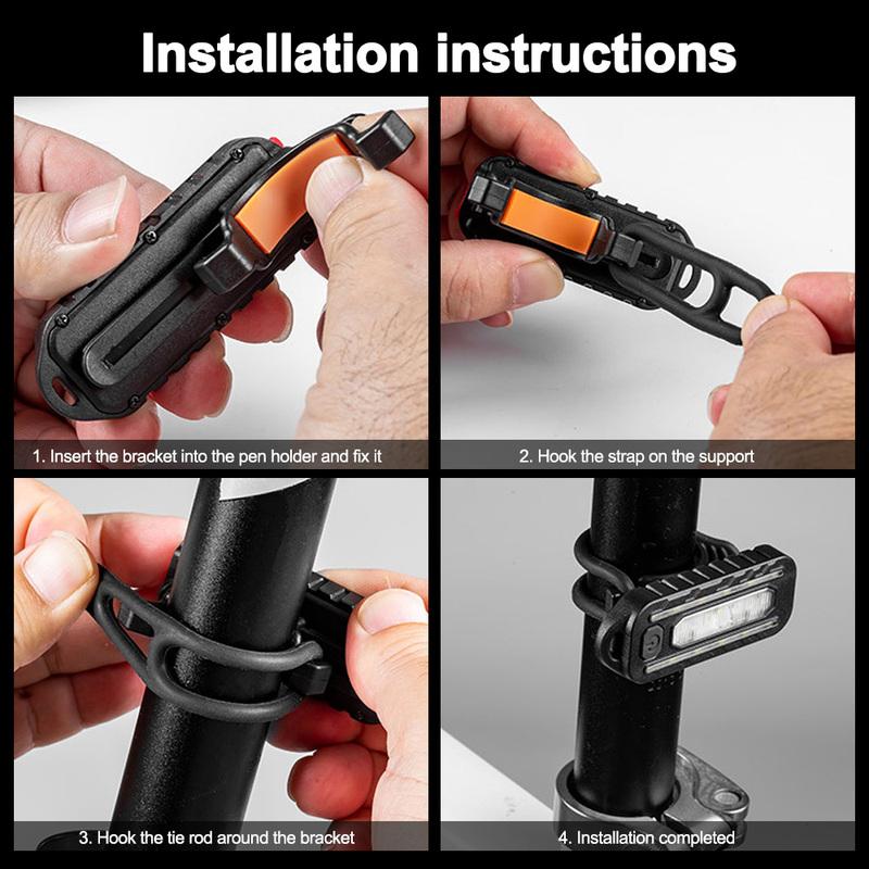 USB-перезаряжаемая красная и синяя мигающая плечевая предупреждающая фара с креплением-клипсой