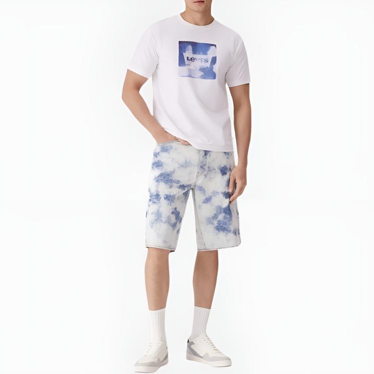 Levi's Denim Shorts Men's Blue White 001JM-0007