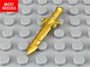MOC Кубики DIY Раскрашенный Золотой Шлем Брони Меч 4см Фигурка Образовательные Строительные Блоки PG1124 Игрушка Подарки для Детей