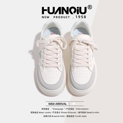 Глобальная платформа белые туфли женские весна 2025 универсальный тренд студенческие увеличивающие рост повседневные туфли для скейтбординга KM-LWX3082