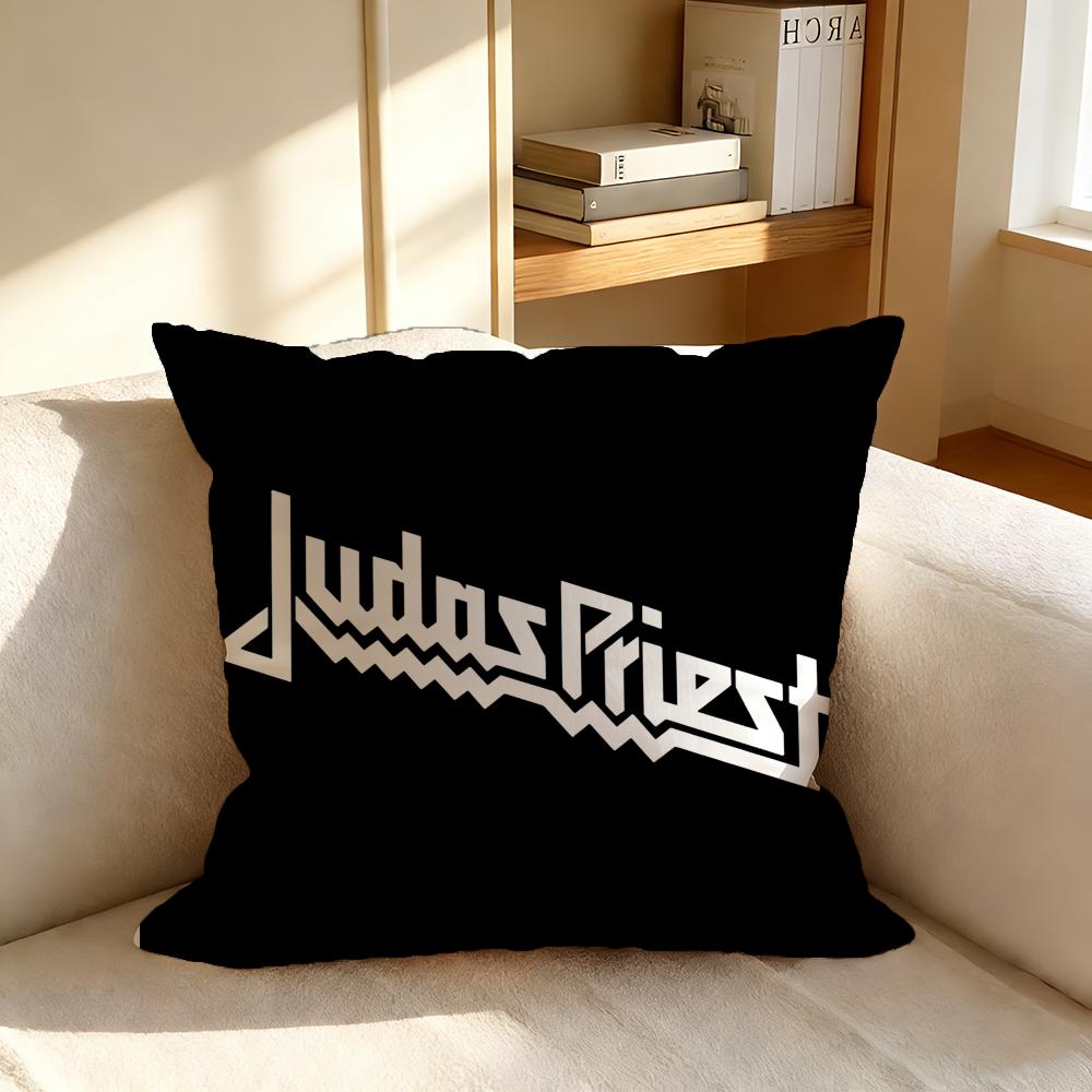 Квадратная наволочка для подушки S-Judas Priest, Винтажная мягкая наволочка для диванной подушки, Декор для дома и Защитная наволочка