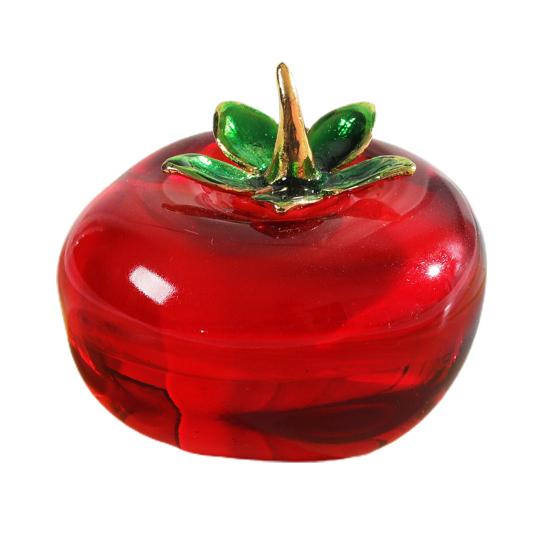 Faux Crystal Fruit Figurine Clear Glass Strawberry Pineapple Persimmon Lemon Banana Statue Sculpture Paperweight Desktop Decoration Ornament