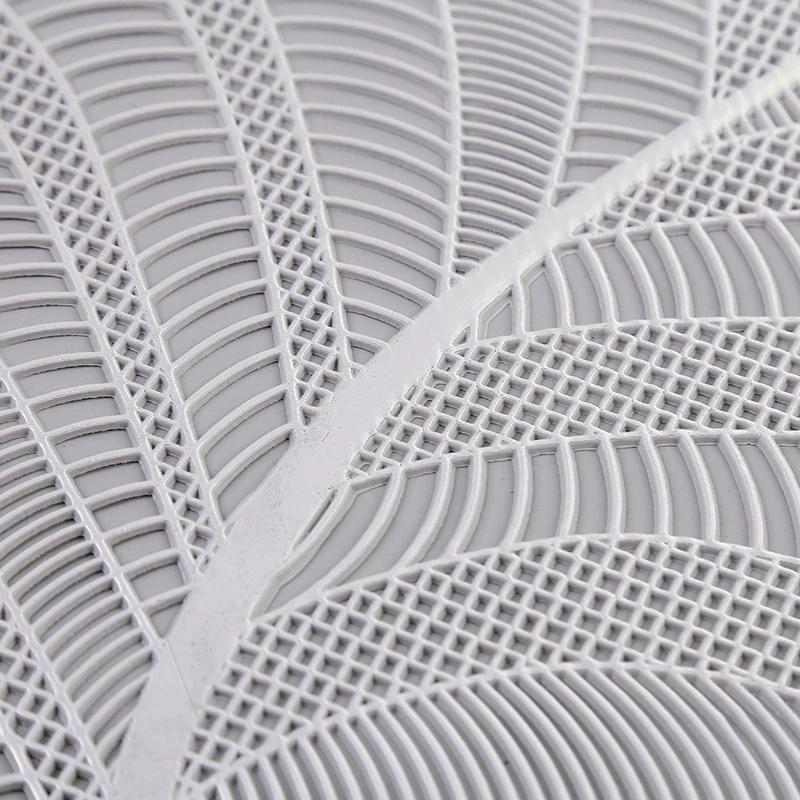 PVC Leaf Hollow Oil Water Resistant Nordic Non-slip Kitchen Placemat Coaster Insulation Pad Dish Coffee Table Mat Home D