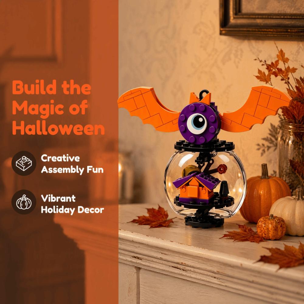 Red Spider Building Blocks Ornaments One-Eyed Monster DIY Assembly Toy  Halloween