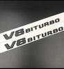 3D ABS V8 BITURBO Буквы Логотип Автомобиль Крыло Боковой Значок Для Mercedes-Benz C63 W205 W204 E63 W213 W212 S63 W223 W222 Аксессуары
