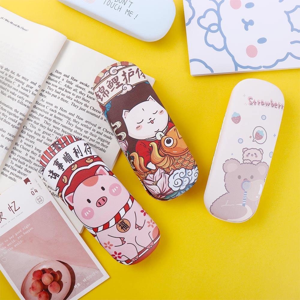 Protector Containers PU Leather Spectacle Case Glasses Box Eyeglass Hard Box Reading Glasses Case