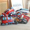 Childrens Aircraft Tanks Excavators Fire Trucks Bicycles Plush Pillows For Kids Bedroom