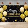 Украшение вечеринки по случаю выхода на пенсию 180x110 см Ткань Счастливого выхода на пенсию Письмо Баннер Фотобудка Фон Для Женщин Мужчин 2025 Новинка