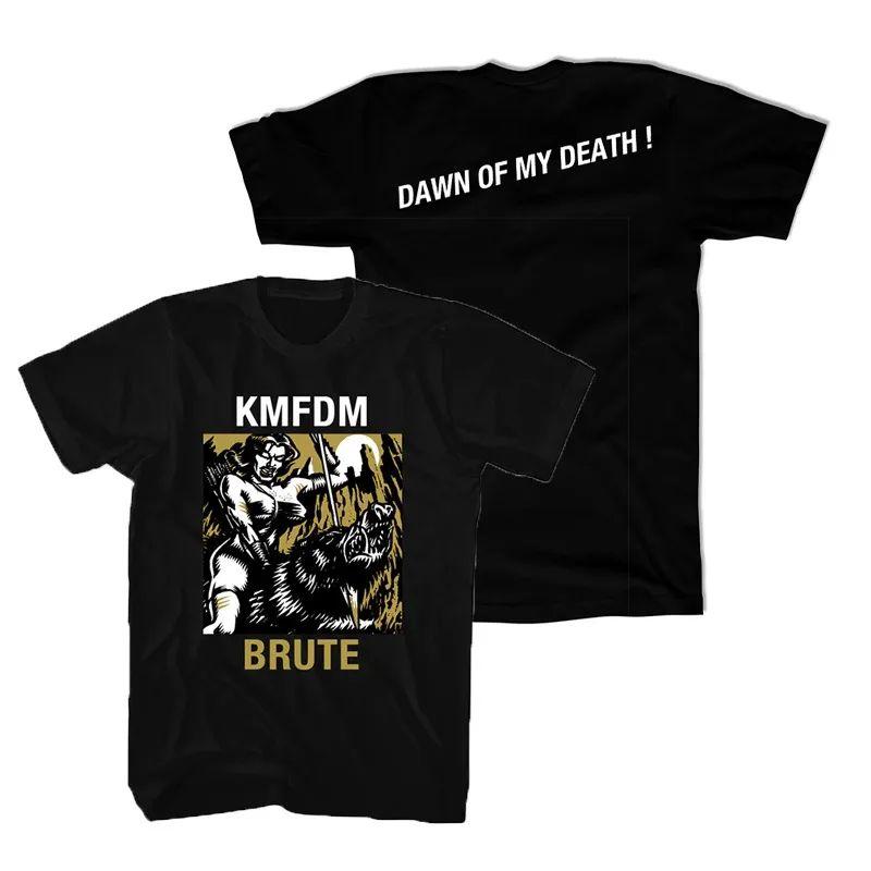 Винтажная Эпоха Уличная Одежда Топы Kmfdm Gerunisex Группа Индустриальный Метал Рок Оверсайз С Принтом Футболки Повседневные Свободные Короткий Рукав Унисекс