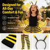 Tutu Skirt Bumblebee Costume Striped Knee Stocking Honey Bee Costume Bee Costume Set  For Women
