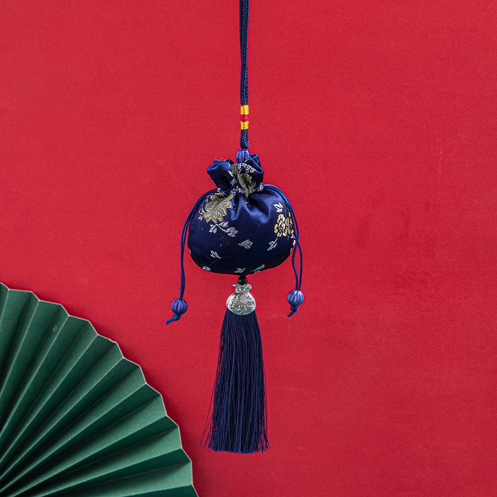 Dragon Boat Festival Brocade Sachet Bag - Portable Hanfu Purse with Ancient Style Pendant