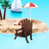 Миниатюрный пляжный стул 1:12/1:16 масштабных декоративных моделей из дерева, миниатюрный стул, фигурка, кукольный домик, дизайн интерьера, аксессуары