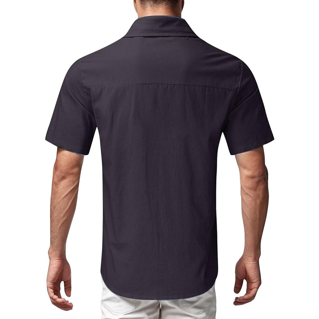 Мужские винтажные рубашки для боулинга на пуговицах с коротким рукавом, летняя пляжная рубашка