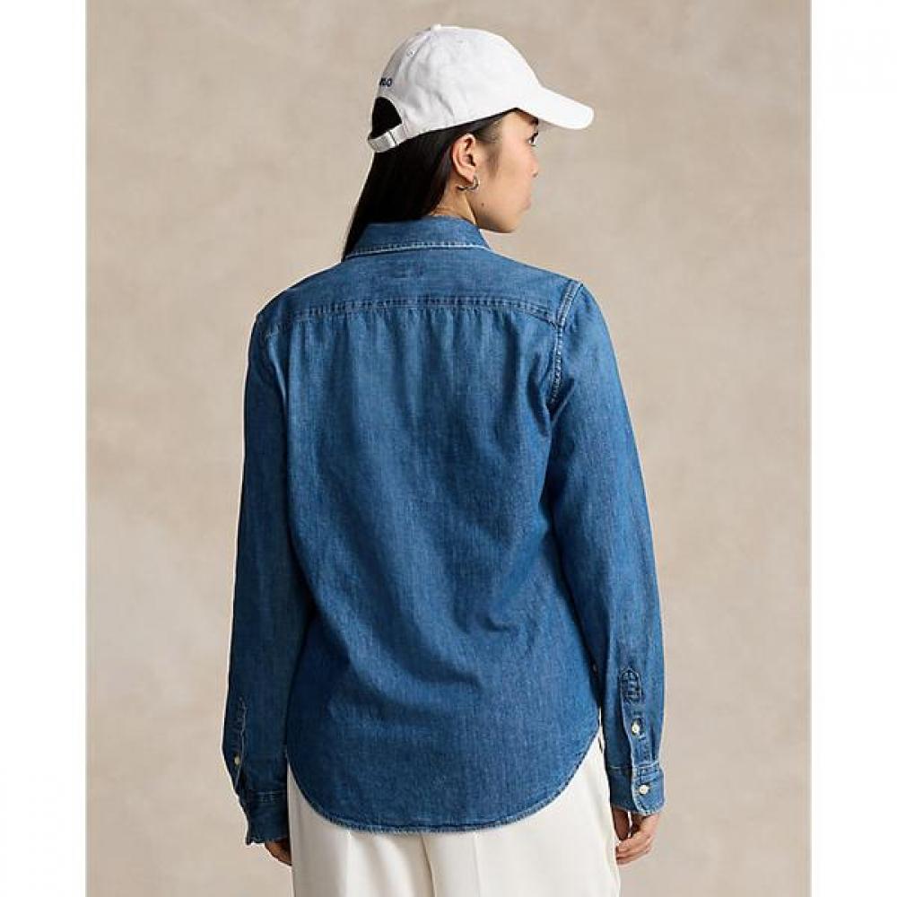 Polo Ralph Lauren Женская приталенная джинсовая рубашка Wmposhtndo20812400