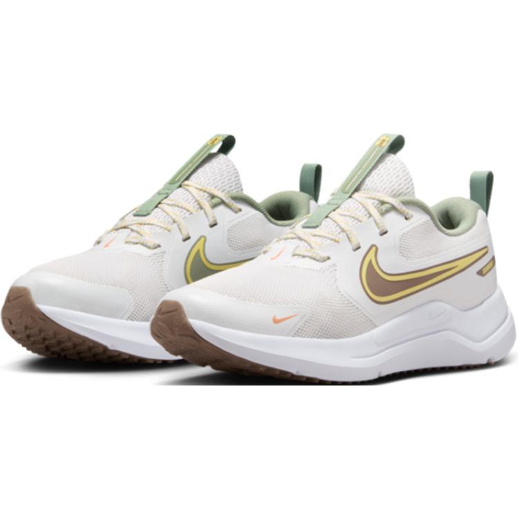 Nike Космический Бегун Износостойкие Низкие Детские Беговые Кроссовки Серый/Желтый/Коричневый Кеды HV6007-121