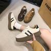 Модные женские 2024 Осень Новые Весна и Осень Белые туфли Женские Взрыв Толстая подошва Повседневные кеды